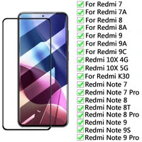 10d full tempered glass for xiaomi redmi 7 7a 8 8a 9 9a 9c 10x k30 protective film note 7 8 8t 9 9s pro protective glass film