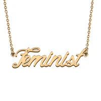 feminist custom name necklace customized pendant choker personalized jewelry gift for women girls friend christmas present