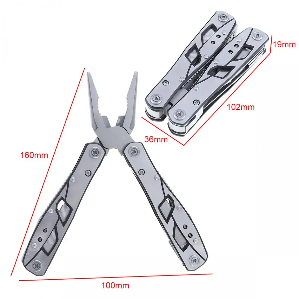 Многофункциональные складные мини плоскогубцы ножницы шлицевая отвертка Phillips