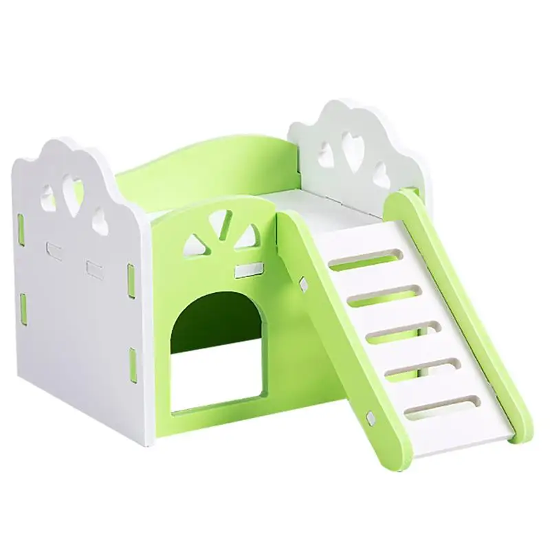 

1Pcs Plastic Hamster Hideout House Small Pets Climbing Playing Toy For Guinea Pig Ferret Cage Exercise Activity Huts With Stairs