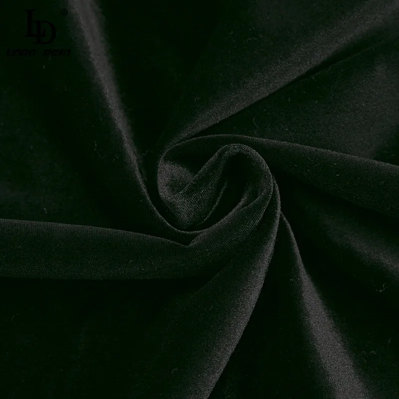 

LD LINDA DELLA 2021 Sprint Women Double Breasted Velvet Trench Coat Designer Black Long Windbreaker Outerweat