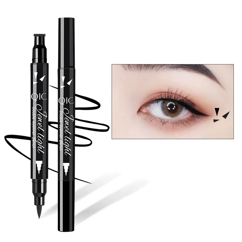 

Double-headed seal triangle eyelinerMakeup Cosmetics Women Eyeliner Liquid Pen Waterproof Long Lasting Quick Drying Smooth