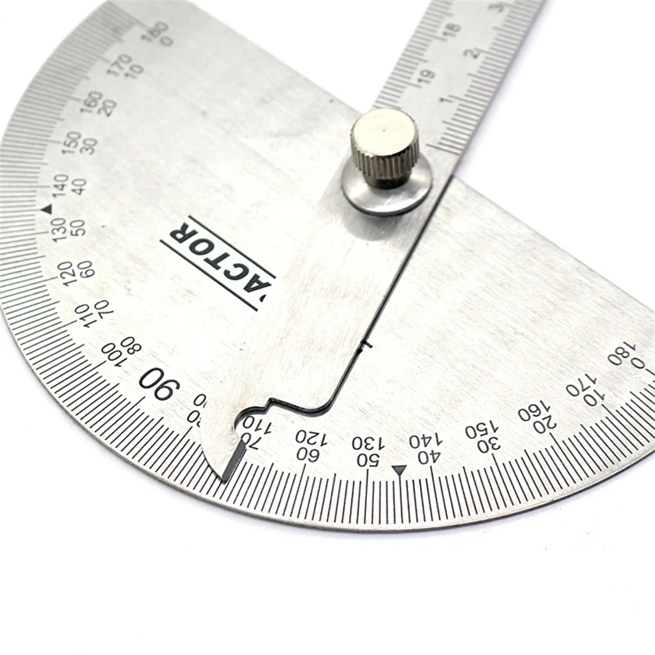 

10cm 15cm 20cm multifunction stainless steel roundhead angle ruler mathematics measuring tool Measuring angle ruler