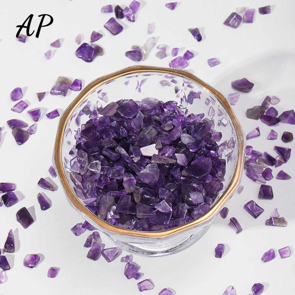 

50 г/пакет натуральный кристалл Аметист гравий мини драгоценный камень фиолетовый кристалл агат размагничивание ароматерапия камень украш...