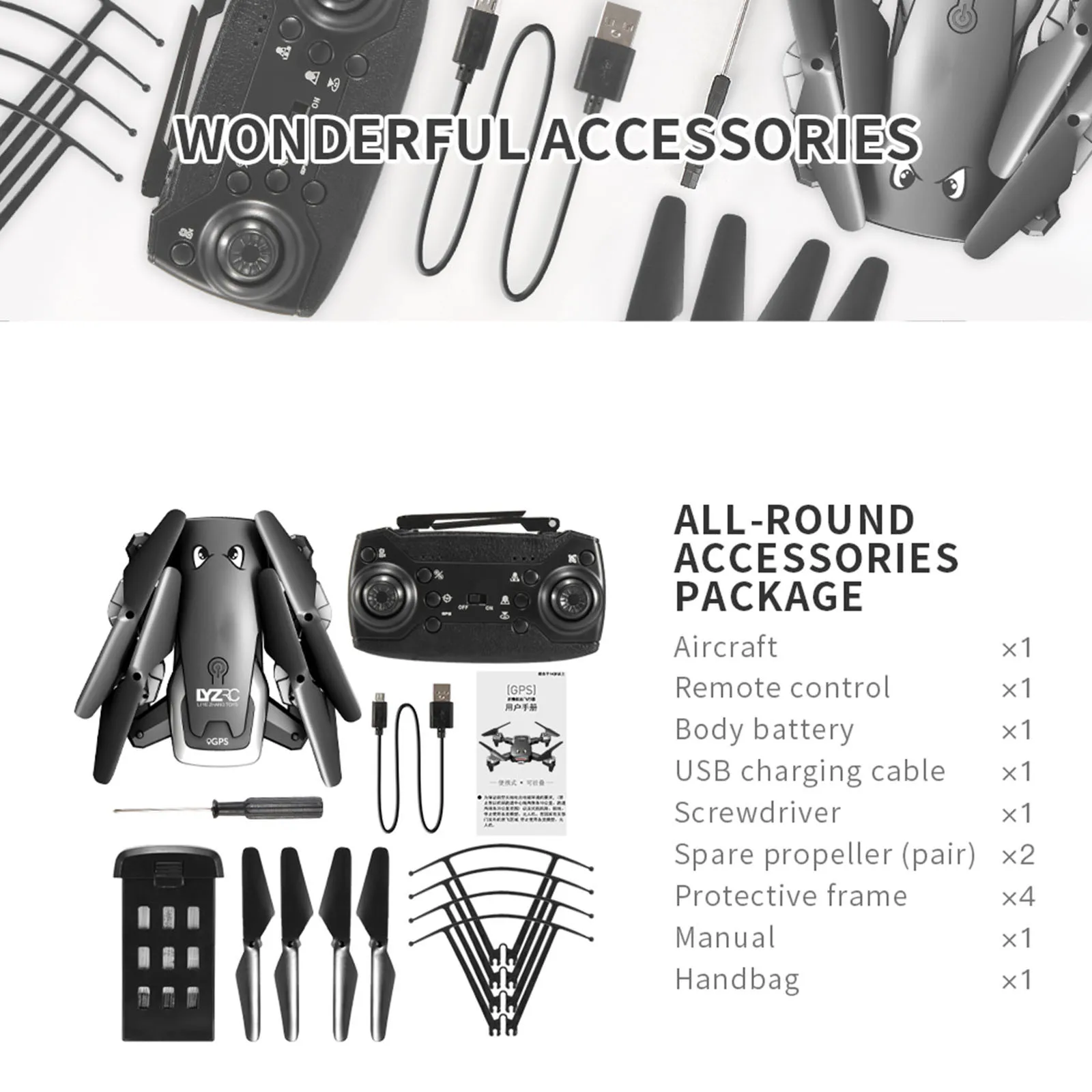 

Kawaii Foldable Rc Quadocopter Drone 4k Profesional L-105 Folding Uav 4k Professional Hd Aerial Photography Gps Rc Helicopter