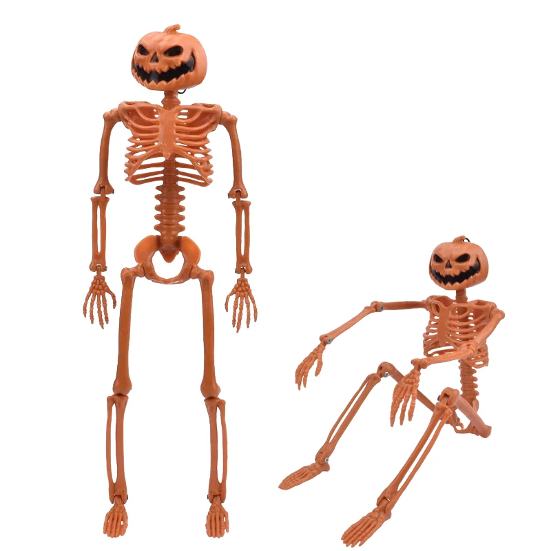 Poseable Human со скелетом тыквой вечерние размерный декоративный реквизит для