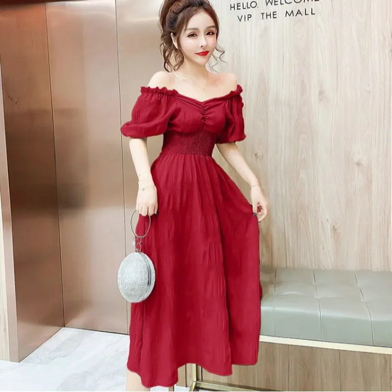 Платье женское с V-образным вырезом элегантное эластичное приталенное вечернее