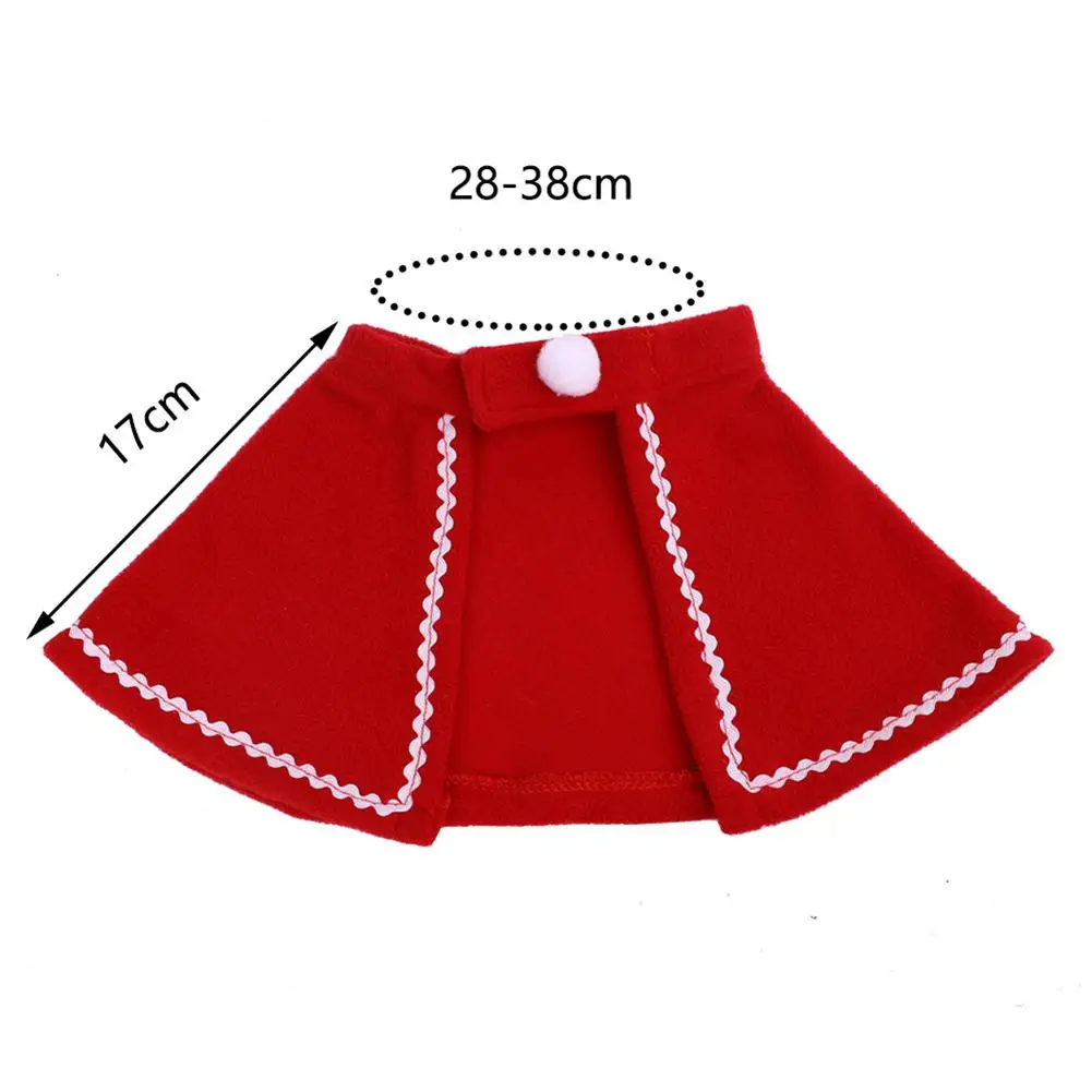 Милый Рождественский костюм для домашних животных шапка Санта Клауса шарф