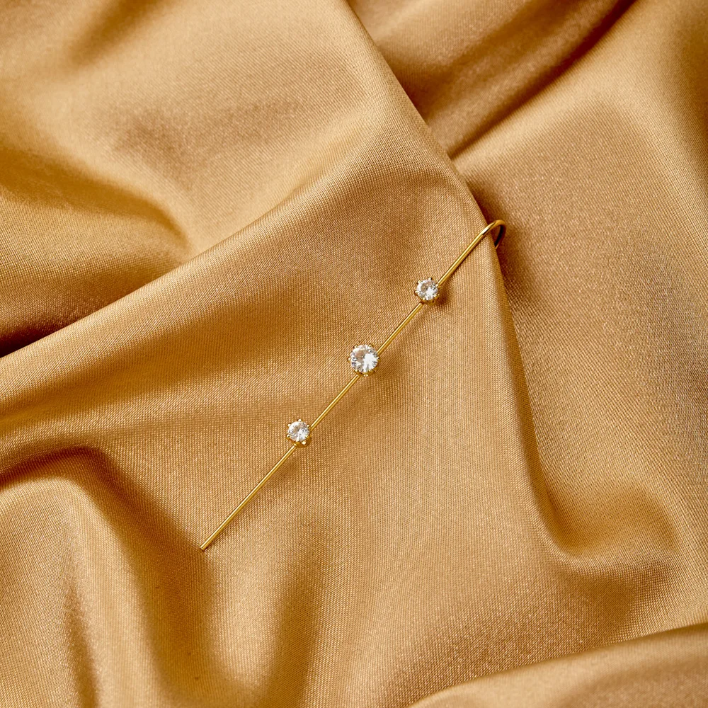 Серьги-гвоздики с иглами для пирсинга женские Длинные украшения гусеничным