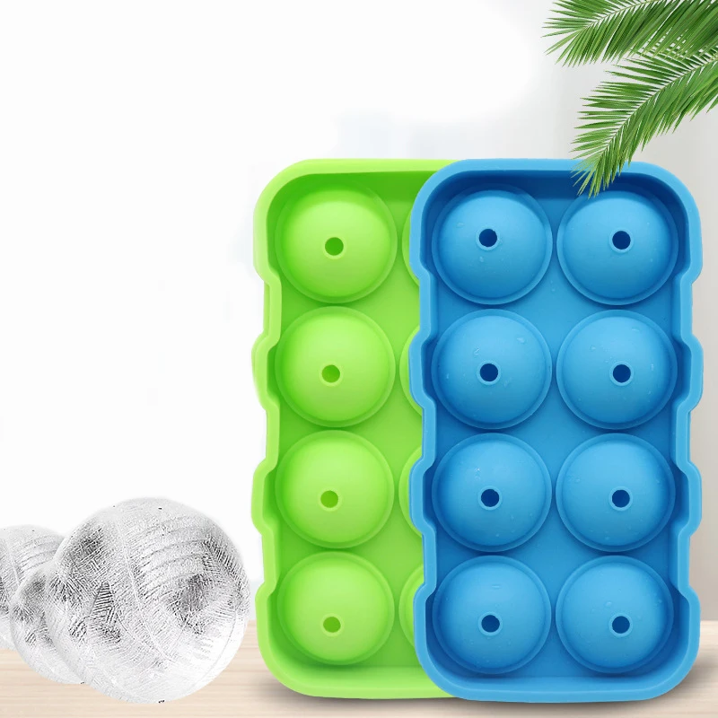 

4/6/8 Grid Silicone Ice Cube Ball Maker Tray Ball Shaped Ice Cube Mould Molds for Cocktail Whiskey Ice Cream Mold