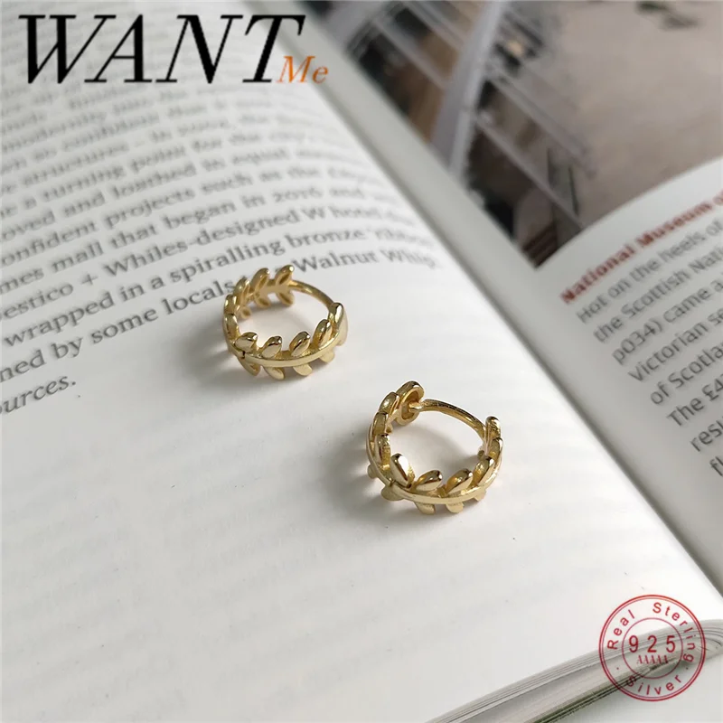 WANTME минималистичные корейские серьги гвоздики из настоящего серебра 925 пробы с