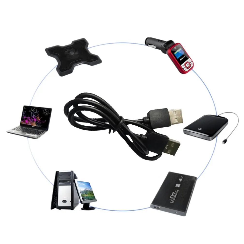 

USB 2.0 Male To Male Extension Connector Adapter Cable Cord Connectors for Digital Cameras Printers PC Data Cable in stock New