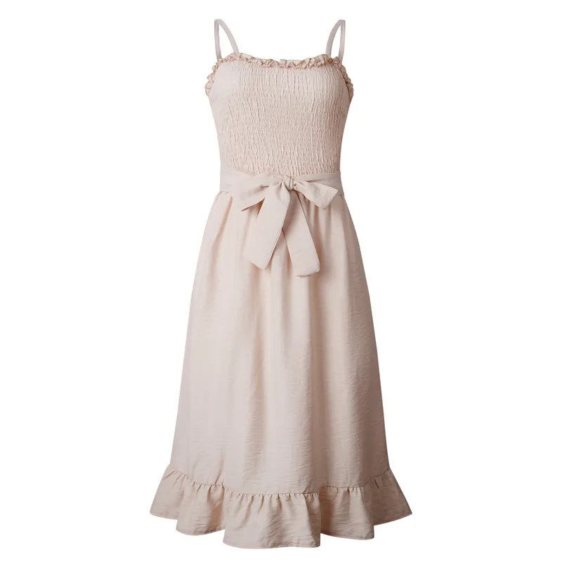 Платье женское средней длины с открытой спиной пикантный Модный повседневный