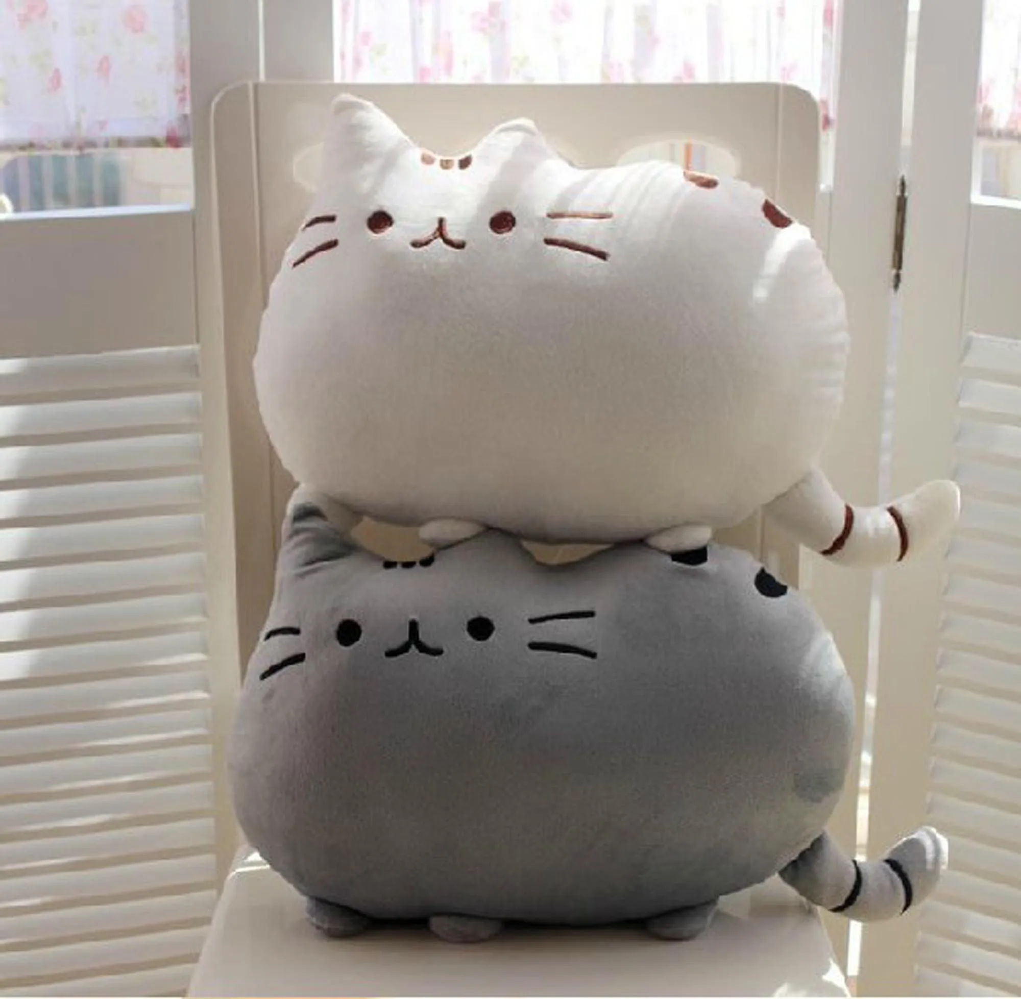 25-50 см Kawaii кошка подушка с застежкой-молнией и PP хлопок Печенье плюшевый Кот, животное, кукла дети ребенок Peluche подарок Pushin игрушка дешево