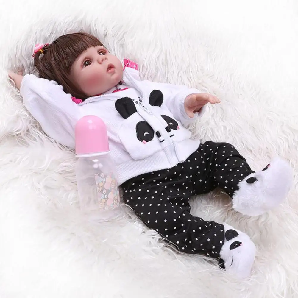 MeterMall 48 см имитация новорожденная девочка игрушка с соской и бутылочкой для