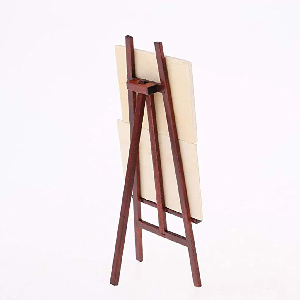 Мини-кукольный домик с 2 картинами 1/12 деревянный easel Набор для живописи маслом