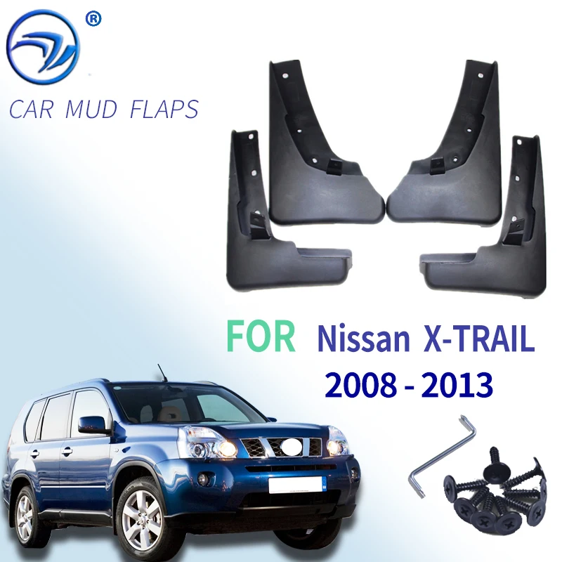 

Для Nissan X-Trail T31 2008-2013 Xtrail брызговики брызговики Fender 2009 2010 2011 2012, комплект формованных автомобильных брызговиков