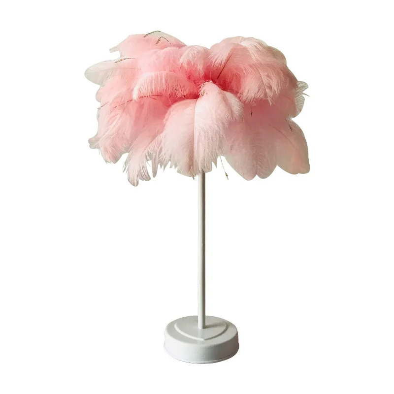 Настольная лампа с перьями и дистанционным управлением светильник сделай сам