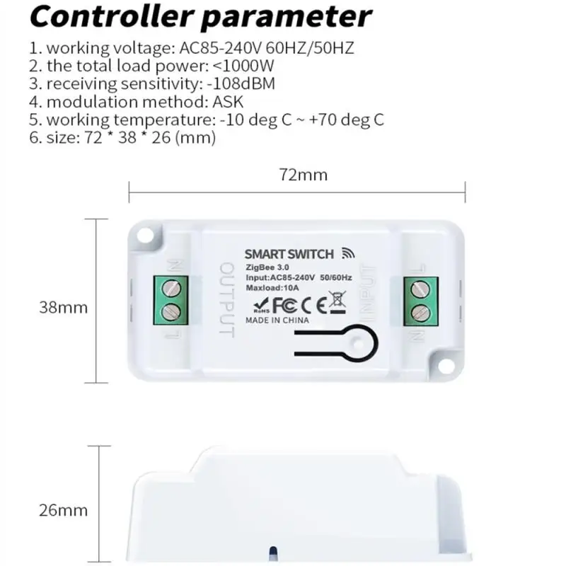 

Tuya Zigbee Smart Switch Module DIY Light Switch Breaker Timing APP Remote Voice Control Controller With Alexa Google Home