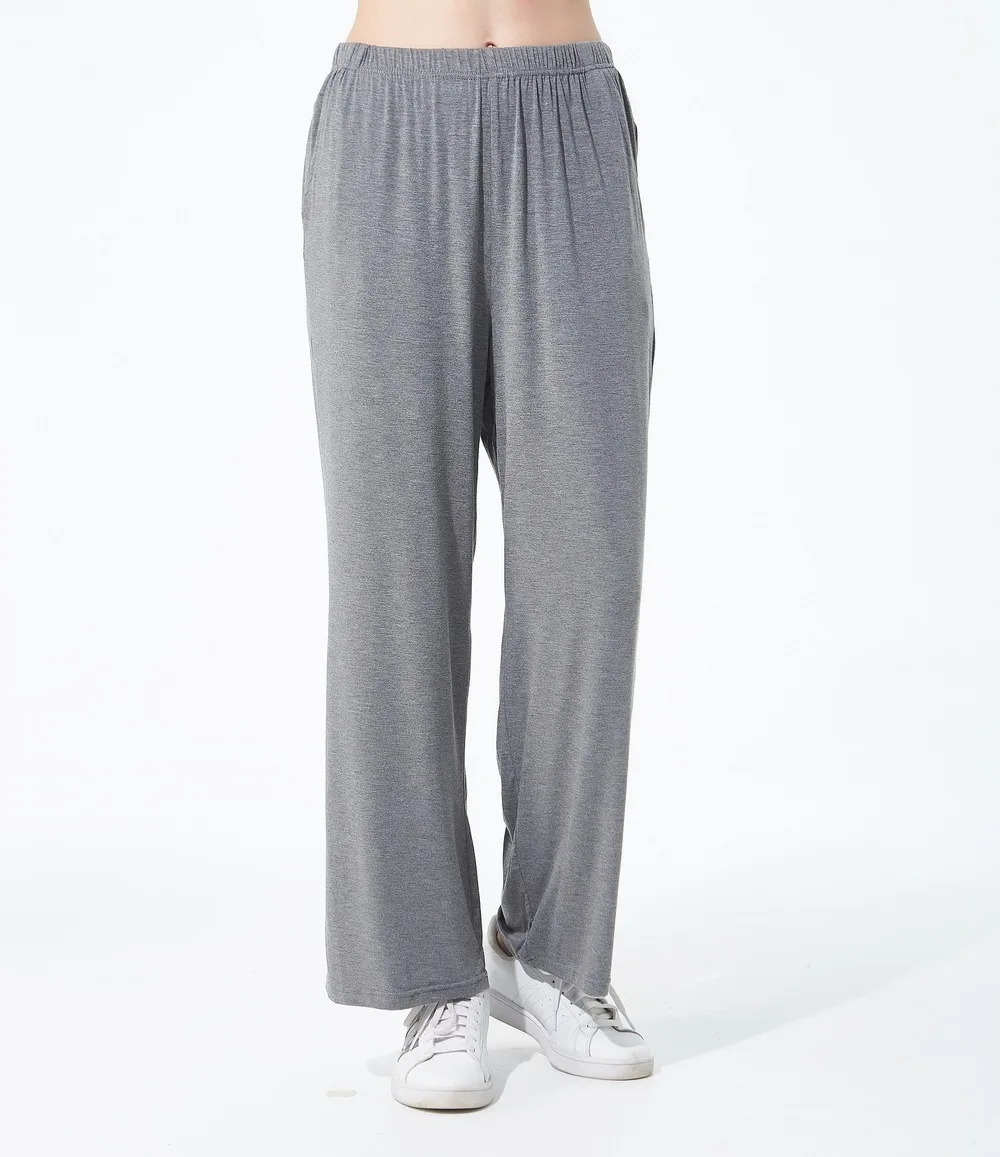 Домашние брюки размера плюс женские хлопковые Пижамные с широкими штанинами