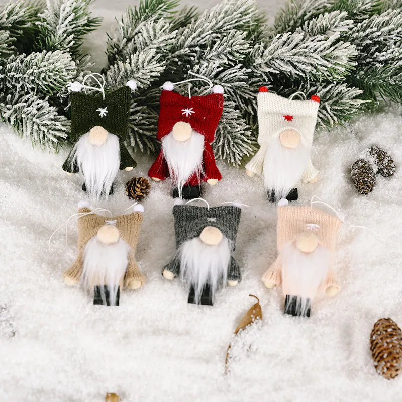 1 шт. рождественская подвеска шведская шерстяная милая кукла гном Рождественская