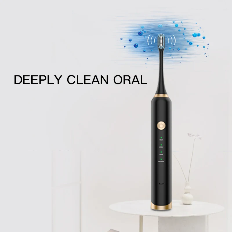 

16 Mode Sonic Electric Toothbrush Replacement Brush Heads Adult Rechargeable Power Timer Tooth Brush Waterproof Teeth Whitening