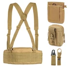 Военный ремень Molle, тактический армейский боевой ремень, Охотничья безопасность с плечевым ремнем, уличный нейлоновый поддерживающий поясной ремень из CS