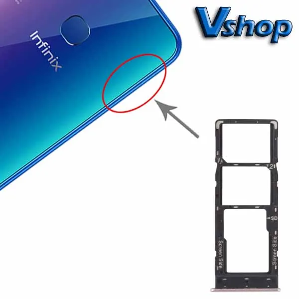 Лоток для sim карт + микро лоток SD Tenco Infinix X627 Smart 3 Plus Запчасти карт|Адаптеры SIM карт| |