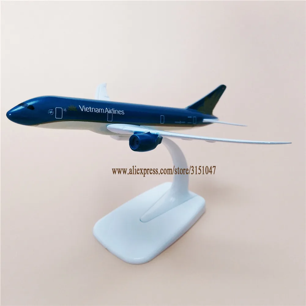 Модель самолета 16 см авиакомпании Вьетнам авиалинии модель Боинг 787 B787 из