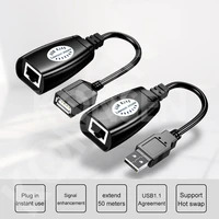 usb extender adapter 50m single rj45 ethernet cat5e 6 up to 150ft cable usb 2 0 extension extender adapter for laptop dvr mouse