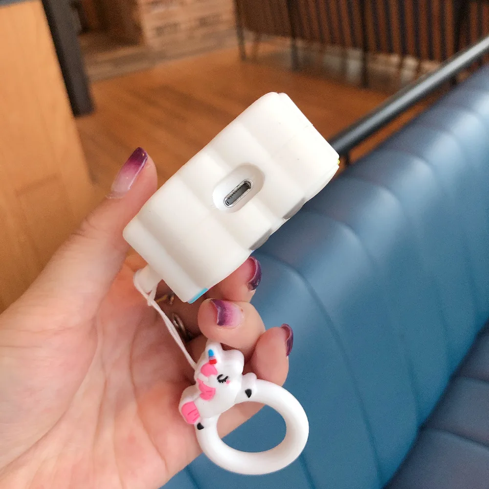 Чехол с единорогом для Airpod, чехол для наушников, чехол для Airpods 2 для Apple Air Pods, зарядные ящики