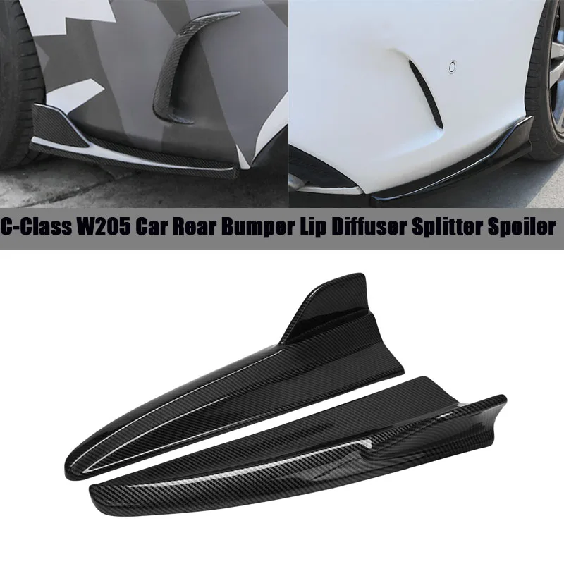 

Автомобильный диффузор, губа на задний бампер сплиттер спойлер для Mercedes Benz C класса W205 C180 C200 C300 C63 2015-2021
