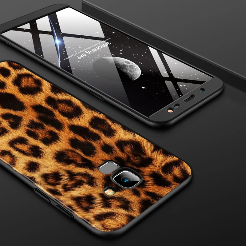 

New Leopard Print for Samsung Galaxy j8 j7 j6 j5 j4 j3 j2 Core Prime Star Duo Plus 2018 2017 2016 Black Phone Case
