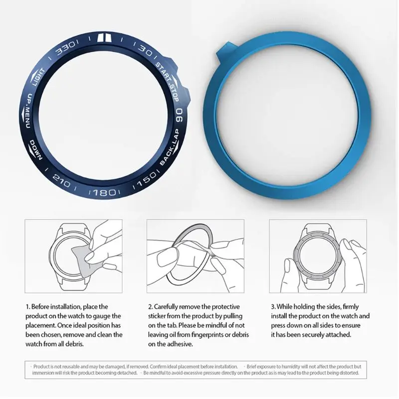 

Metal Bezel Ring Cover Dial Scale Speed Protective Case Protector Replacement for Gar-min Fenix 3 Smart Watch