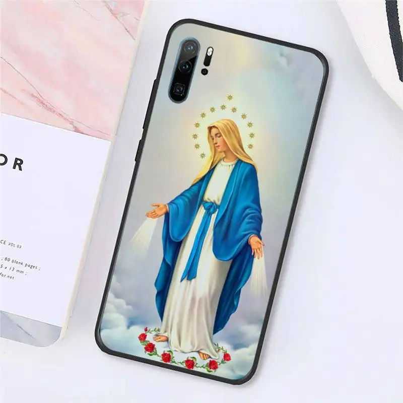 

Retro art Bless Virgin Mary pattern Phone Case For Huawei honor Mate P 10 20 30 40 Pro 10i 9 10 20 8x Lite Y91C V17 6.38 6.44
