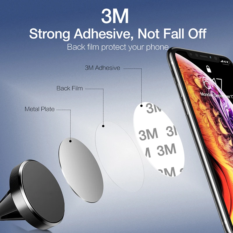 350 3mm metal iron plate disk for magnet mobile phone holder porta telefono auto for magnetic car phone stand holders socket free global shipping