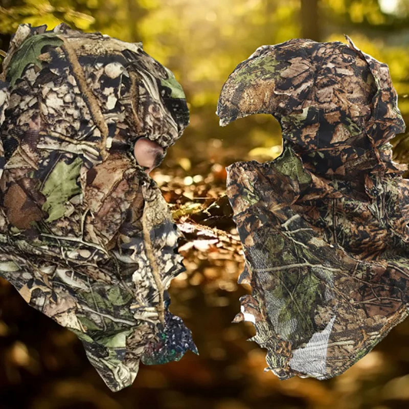 

Camouflage Cap Outdoor Mask Foot Socket Hunting Head Set Riding Head Set Of Camouflage Leaves Head Set