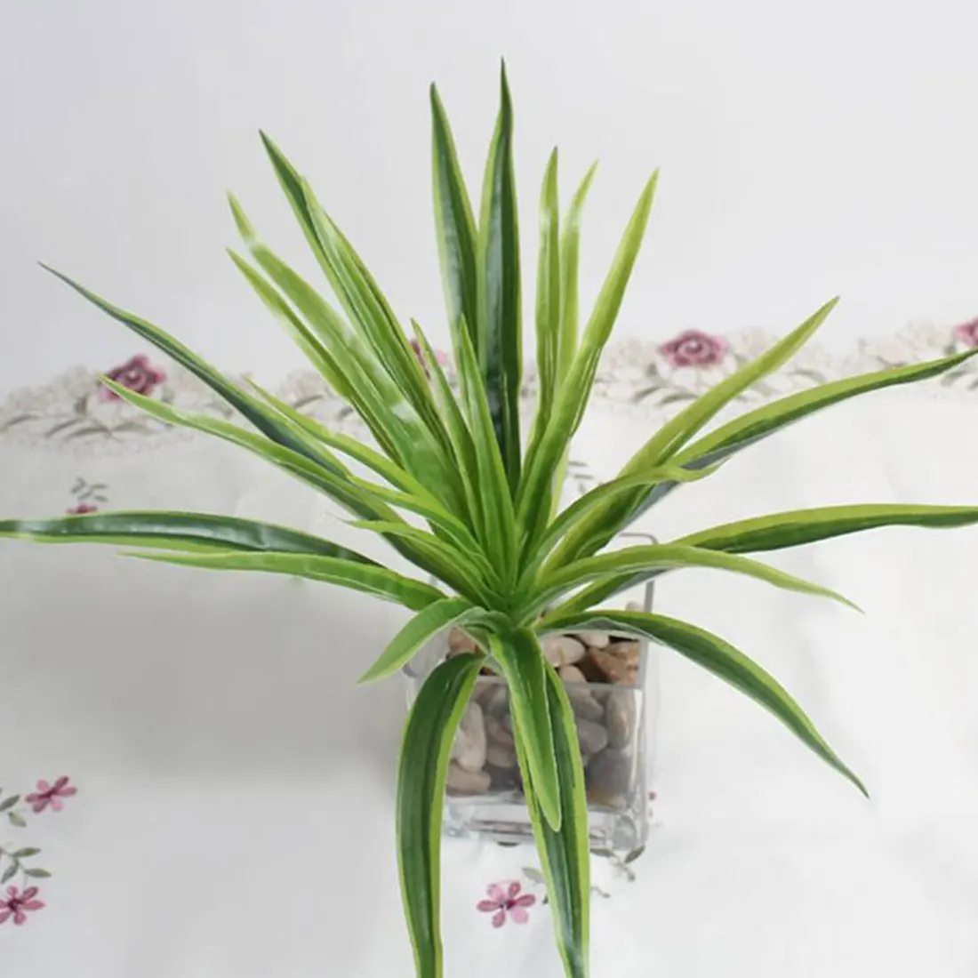 6 стилей искусственный хлорофитум цветы растения Настенный декор в горшках