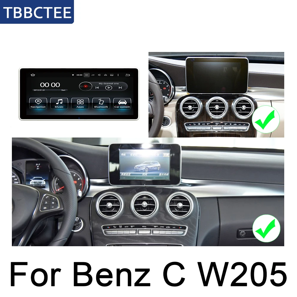 Для Mercedes Benz C Class W205~ NTG стиль мультимедийный плеер HD экран стерео Android автомобильный gps навигационная карта радио