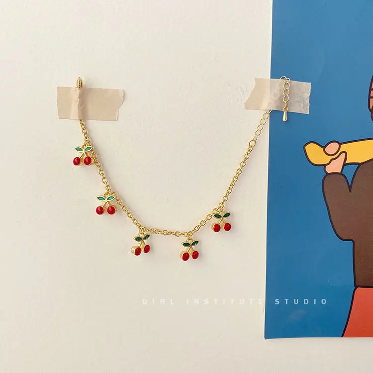 Браслет Begirl sweet red cherry для влюбленных сделай сам модные аксессуары украшения