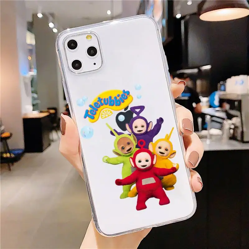 

Teletubbies cute funny cartoon Phone Case Transparent soft For iphone 5 5s 5c se 6 6s 7 8 11 12 plus mini x xs xr pro max