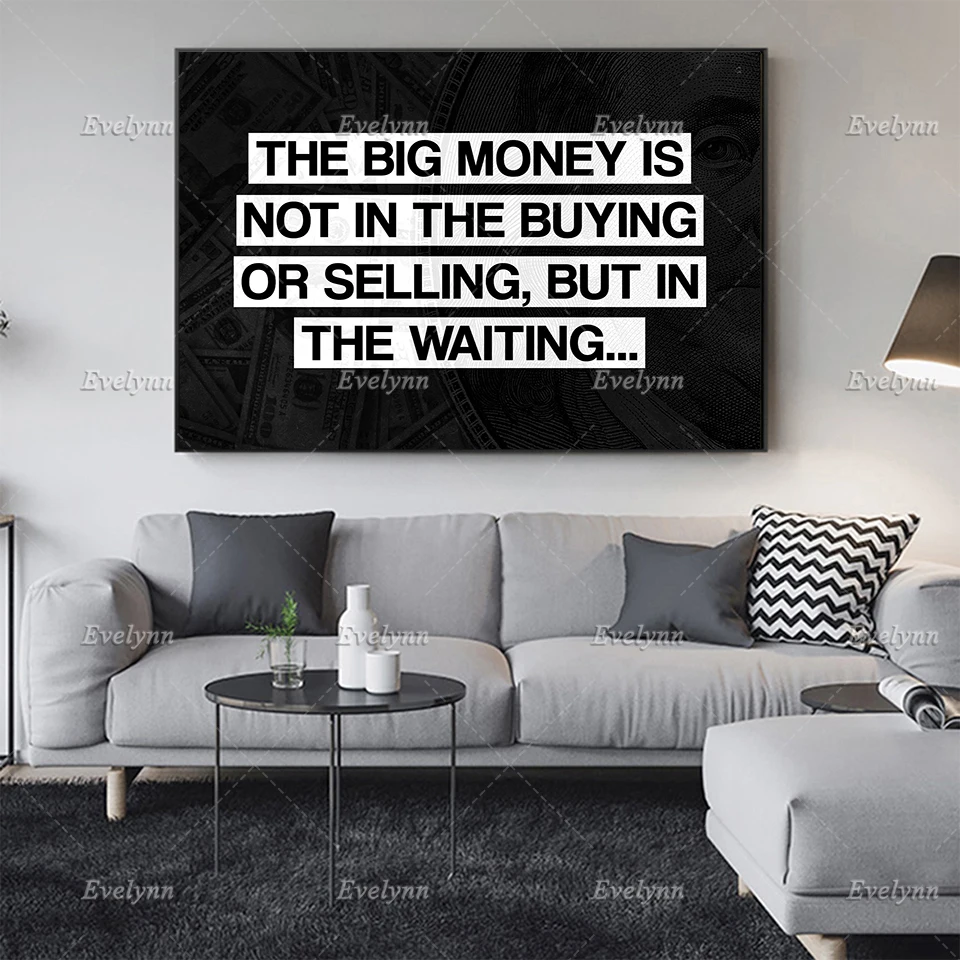 

"The Big Money" Dollar Trading/Market Style Hd Print Poster Modern Inspirational Wall Art Office/Bedroom Decor Canvas Painting