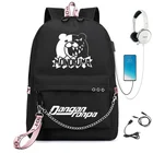 Рюкзак с USB-портом для ноутбука, с принтом медведя