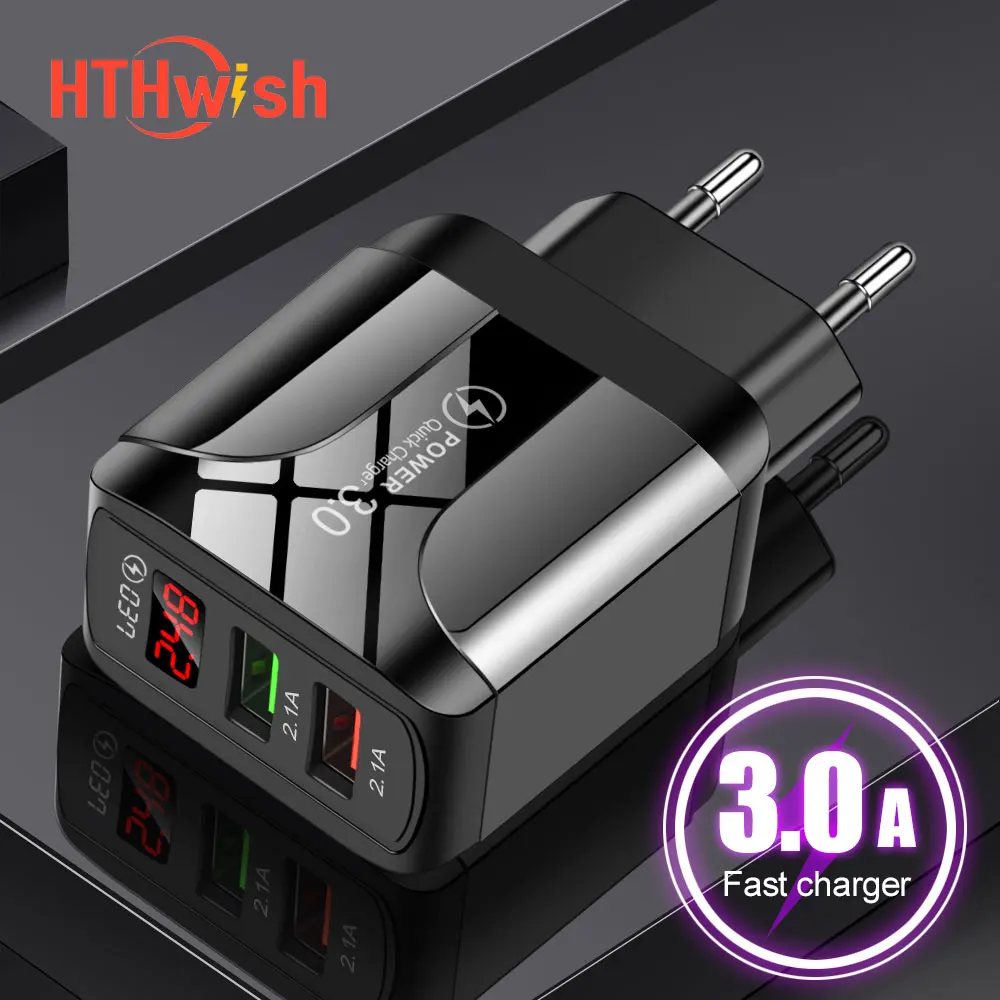 

5V 3A mobile phone charger fast charging QC 3.0 fast charging adapter wall USB charger for iPhone 11 12 7 Samsung Xiaomi Huawei