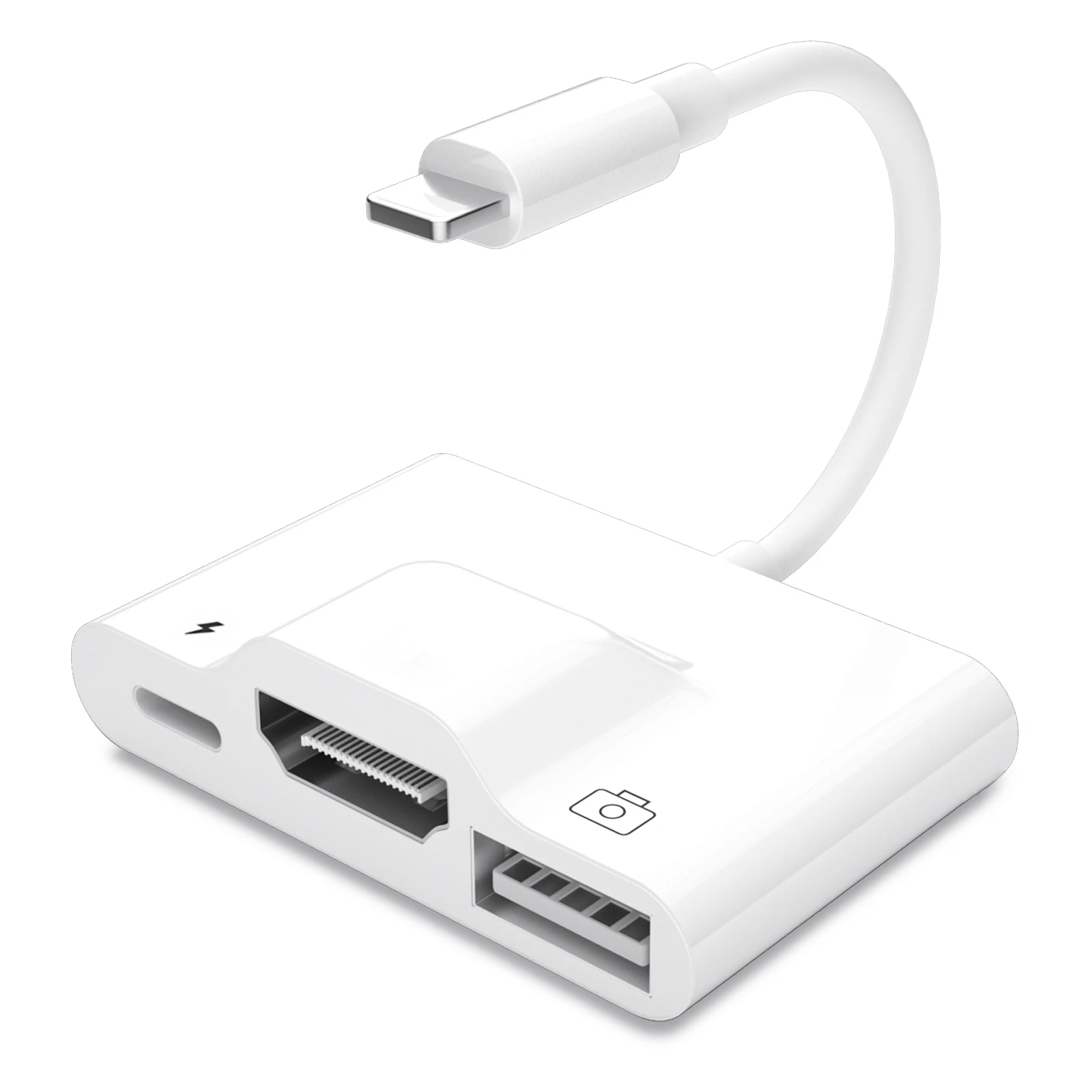 

OTG Lightning to HDMI-Compatib AV Adapter USB Card Reader Charging Converter OTG 1080P Cable Hub For iPhone 12 X XR 11Pro 8 iPad