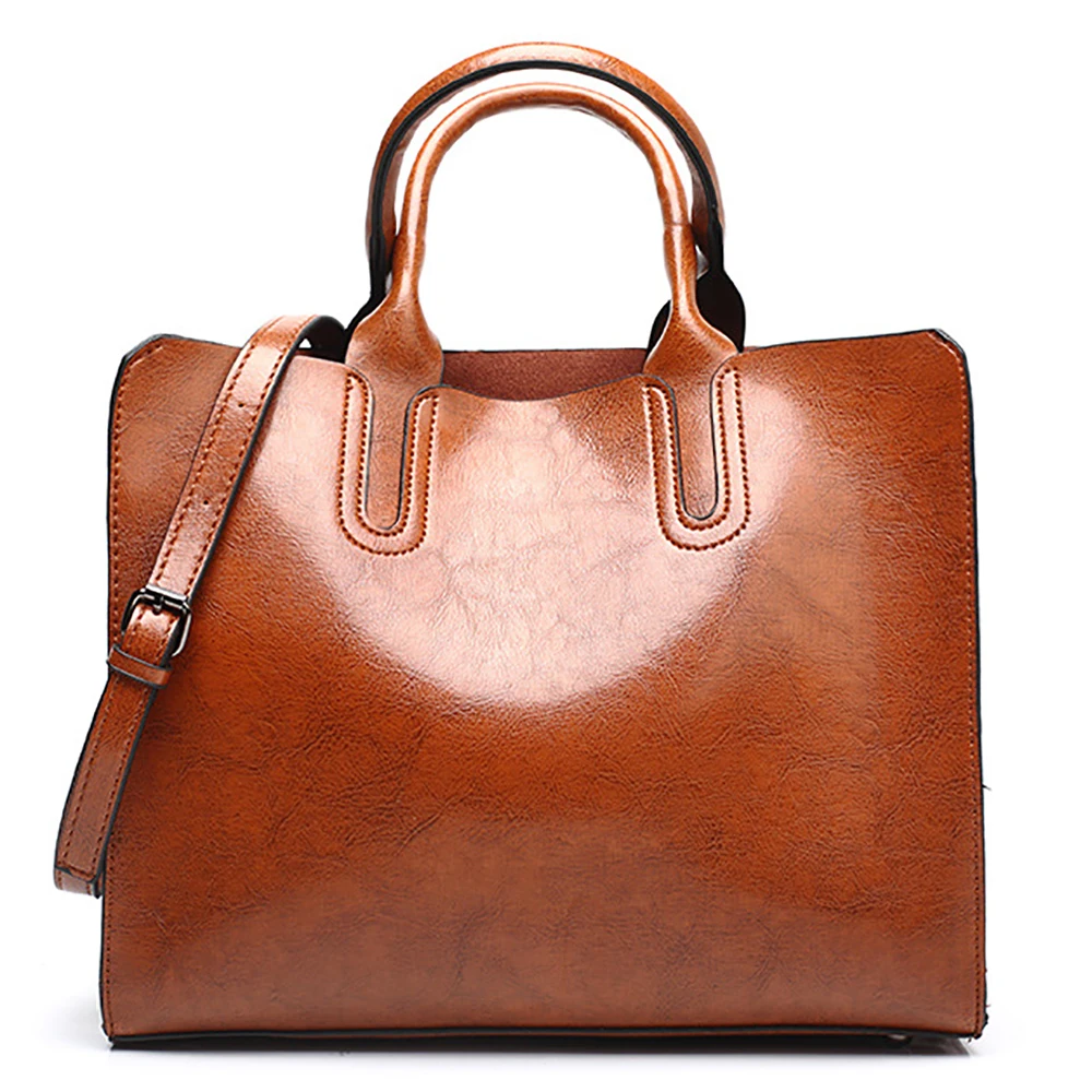 

Women's Large Capacity Tote Bags For Female Solid Waterproof Handbags Ladies Fashion Leather Crossbody Package High Quality New