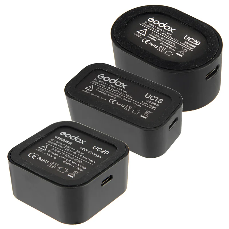 Оригинальное зарядное устройство Godox UC18 UC20 UC29 USB флэш для VB18 V850II V860II / VB20 V350C V350N V350S