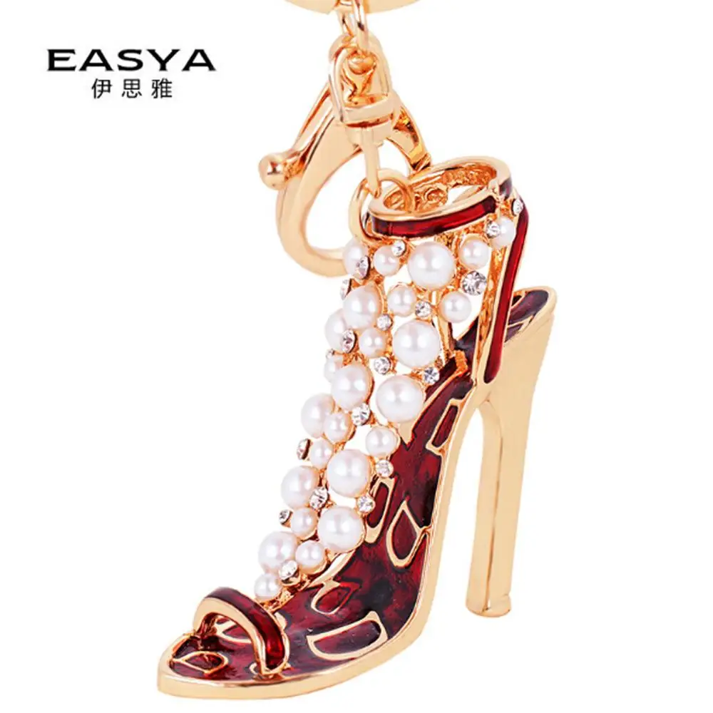 Новинка блестящий брелок Стразы с кристаллами на высоком каблуке обувь Женский