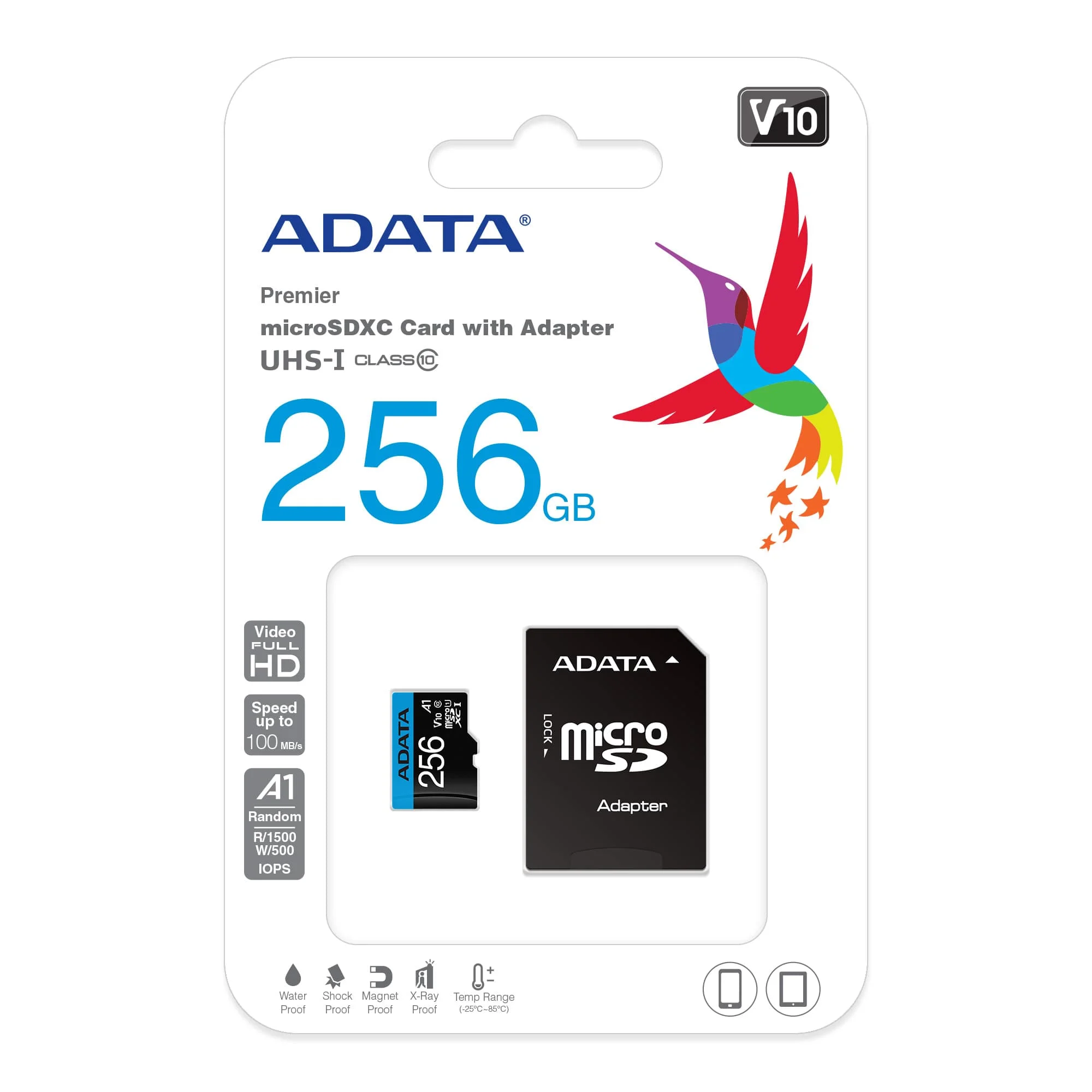 ADATA карта памяти 32 Гб 16 64 256 ГБ 128 класс 10 Флэш-карта U1 Micro SD TF для смартфона |