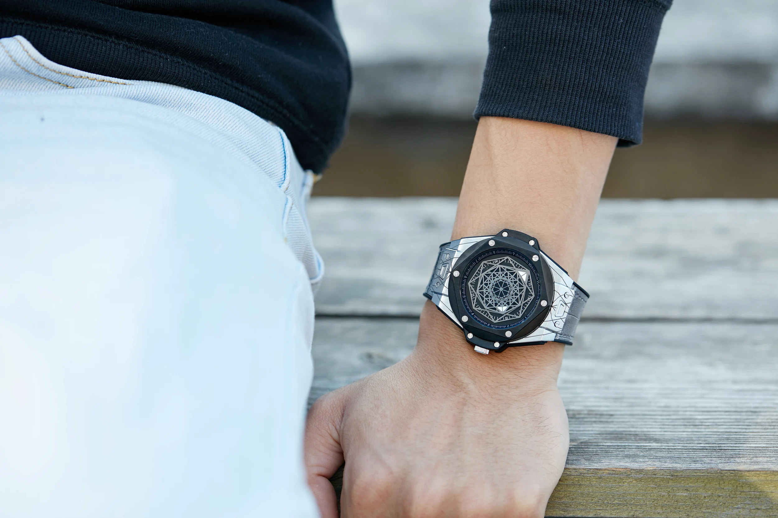 Кварцевые мужские часы Cagarny Роскошные военные наручные с большим циферблатом для